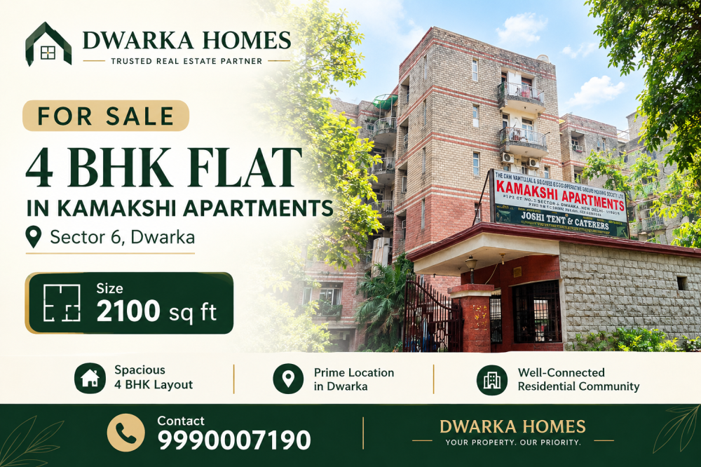 4 Bhk flat for sale in Kamakshi Apartment Dwarka Sector 6